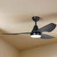132cm 52-inch Black DC Ceiling Fan With Light Remote Control 3 Blade 31W 132cm 52-inch Black DC Ceiling Fan With Light Remote Control 3 Blade 31W